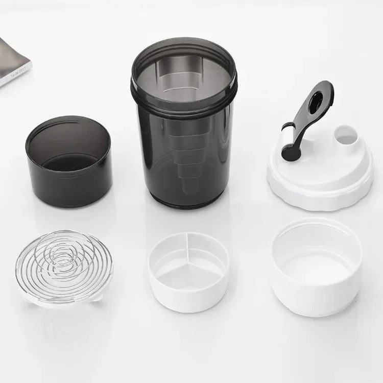 Sportsium Spider Shaker Bottle with two Storage Cups and Compartment - Primus Nutritions