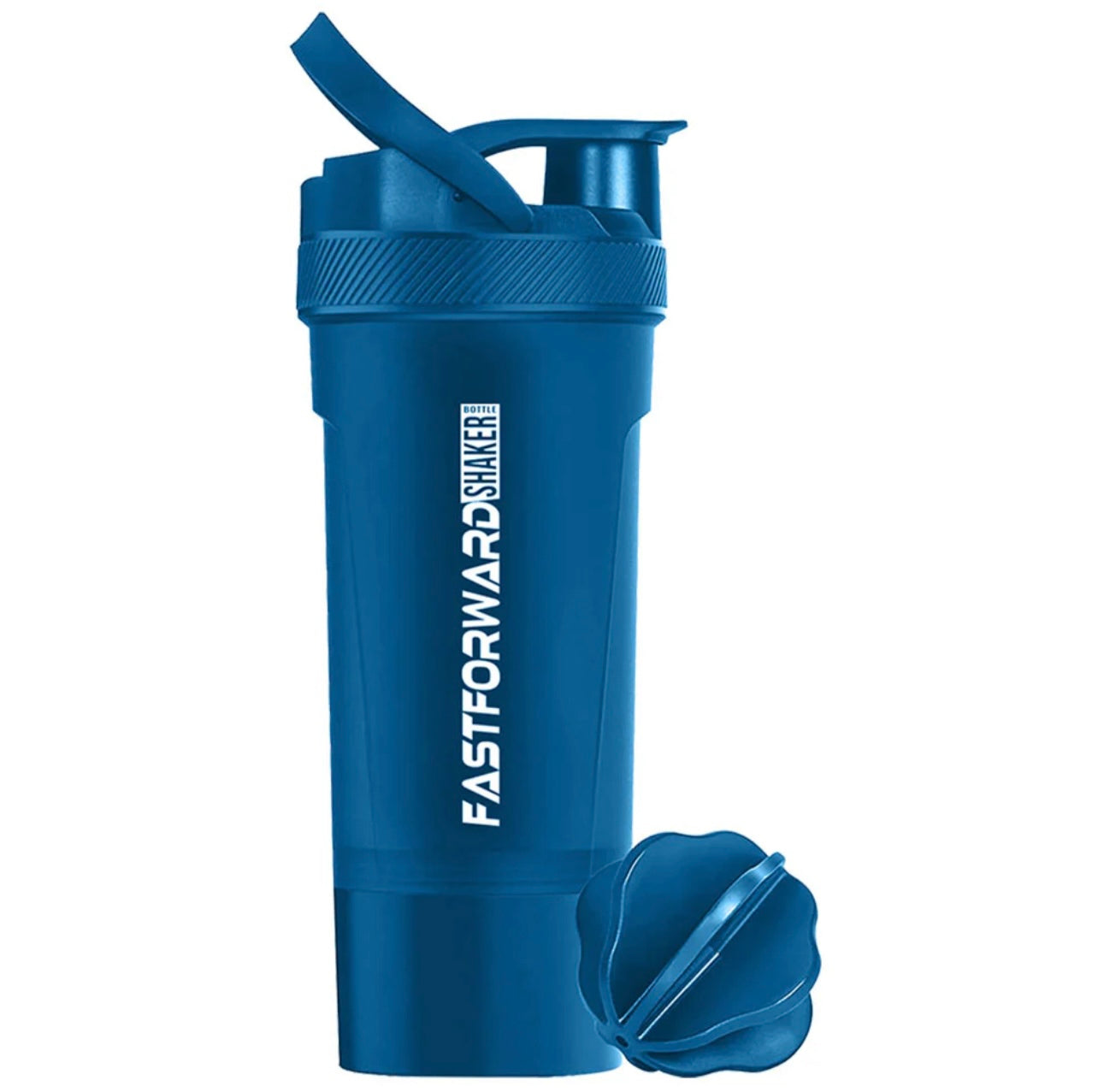 Premium Shaker Bottle with Twist and Lock Box Storage (24-Oz) BPA Free & Leakproof