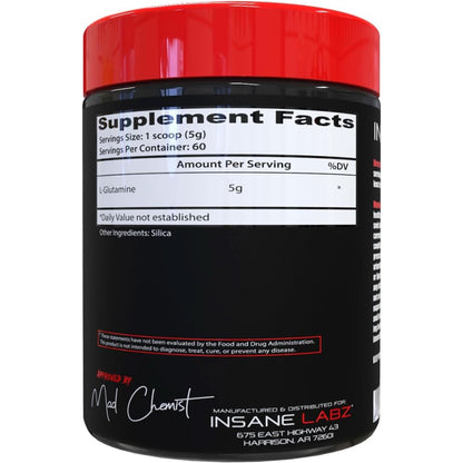 Insane Labz ACS Glutamine – 60 Servings (5g Each)