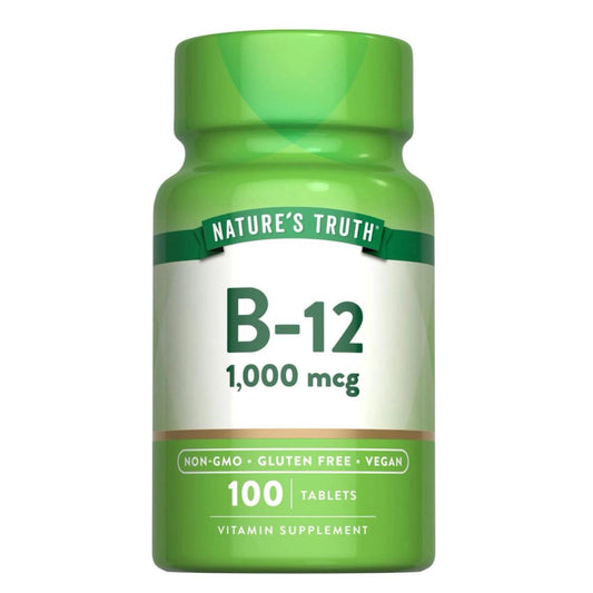 Nature’s Truth Vitamin B-12 1,000 mcg – Energy & Nervous System Support – 100 Vegan Tablets Primus Nutritions