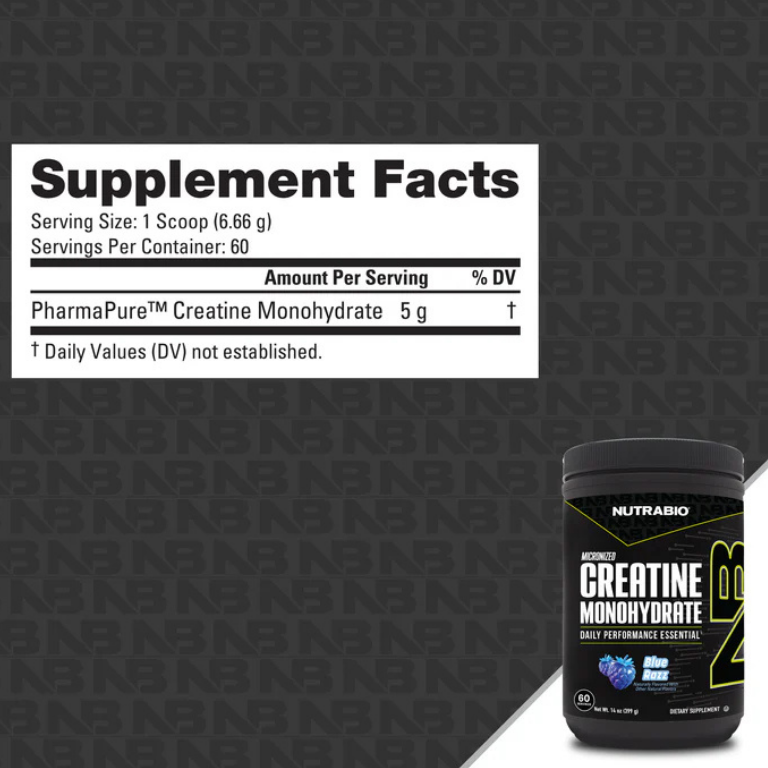 NutraBio Flavored Creatine – 60 Servings