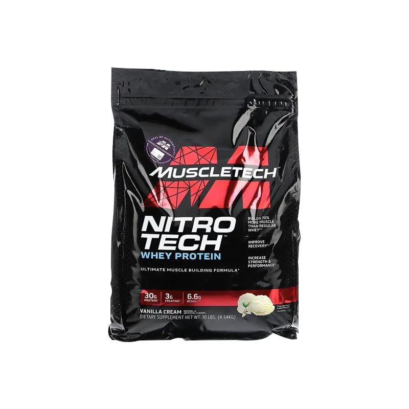 MuscleTech NitroTech Whey Protein – 10lbs, 102 Servings